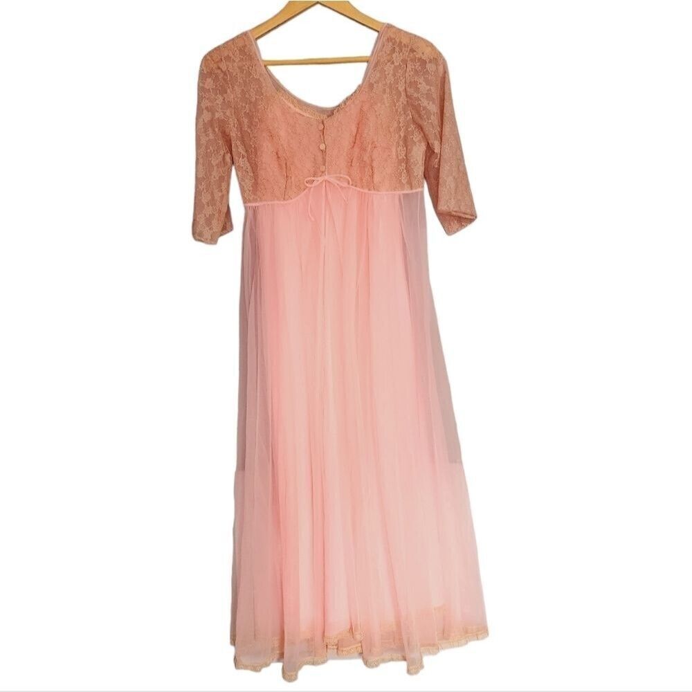 Vintage Lisette by Al Sterling 2 pc chiffon babydoll peignoir nightgown …